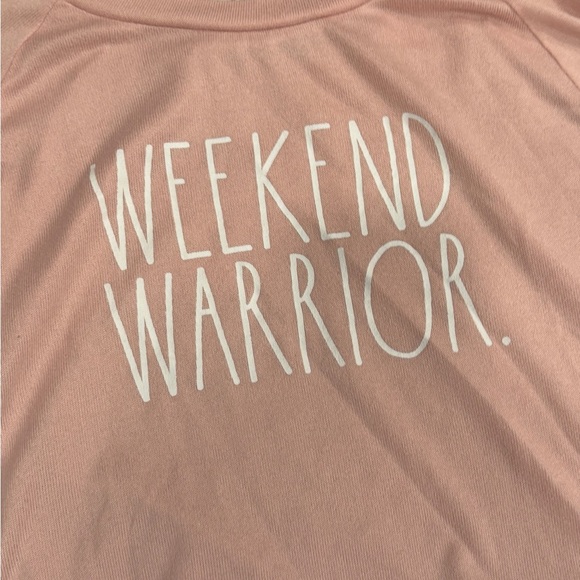 Rae Dunn "Weekend Warrior" Long Sleeve Pajama Set Sz L Soft Sleepwear - Picture 3 of 4